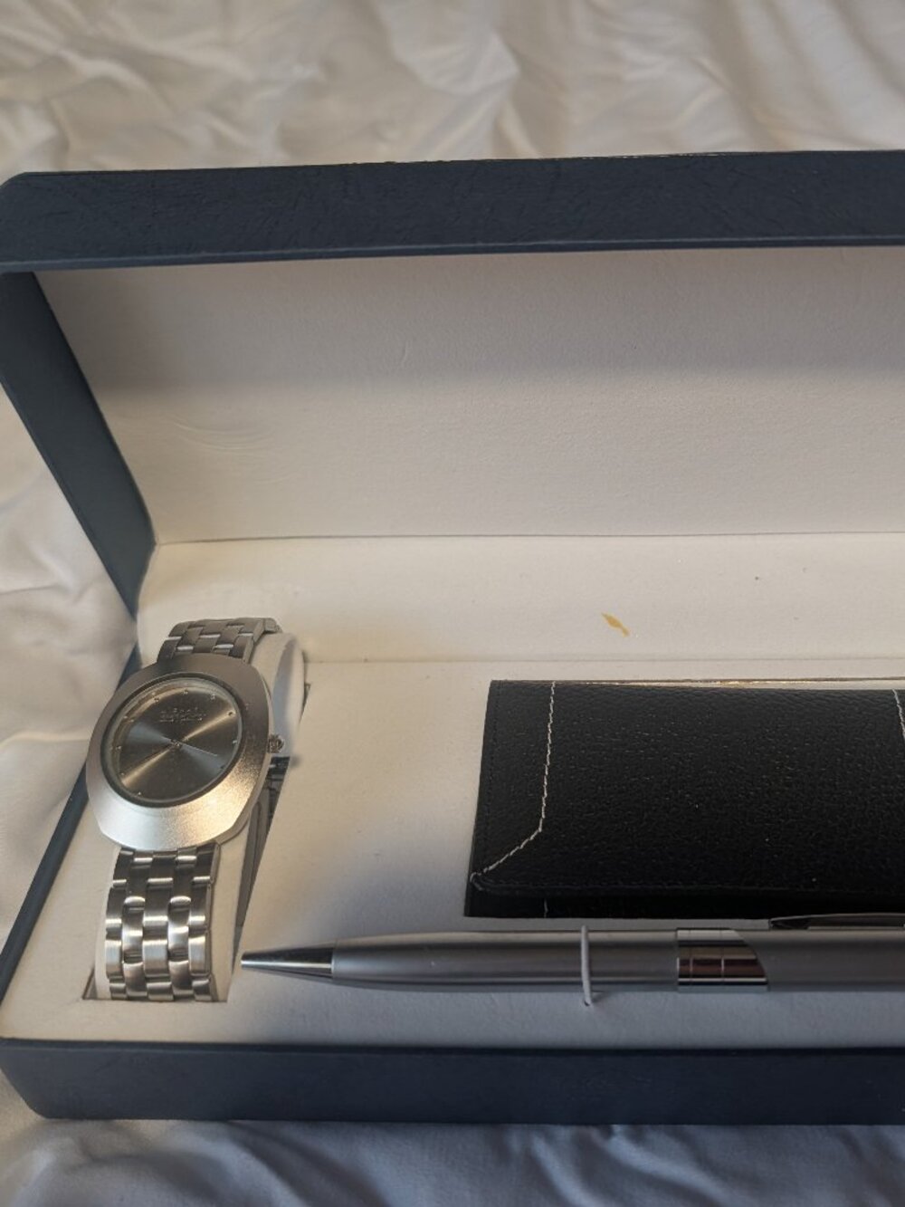 Michael Giordano Watch Gift Set Pen Card Holder Box AS-IS Not Working